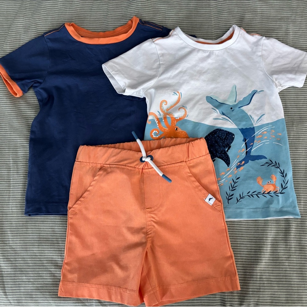 Tommy Bahama Ocean Themed T-Shirts and Shorts Set, toddler